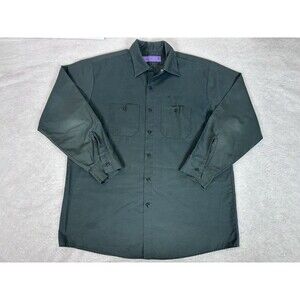 Vintage Washington Dee Cee Mens XL Green Long Sleeve Shirt USA Union Made